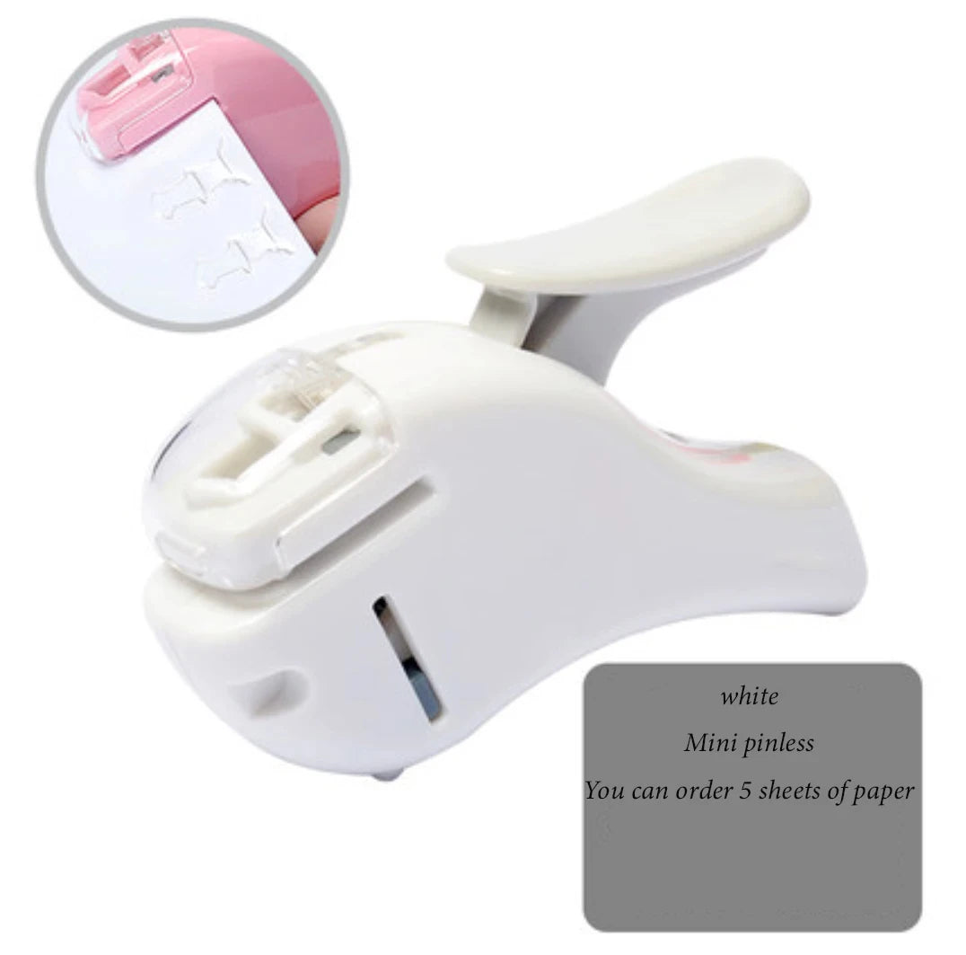 school supplies Stationery posters office supplies Non staple stapler embossing for students, labor-saving and portable useful
