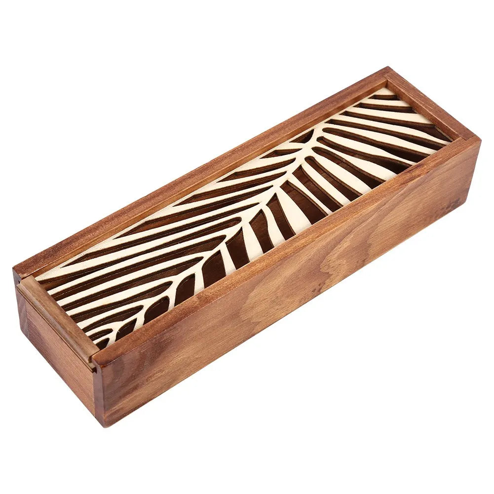 Stationery Box 4 Types Wooden Pencil Case Box Desktop Stationery Storage Organiser Student School Office Use Student Pencil Case
