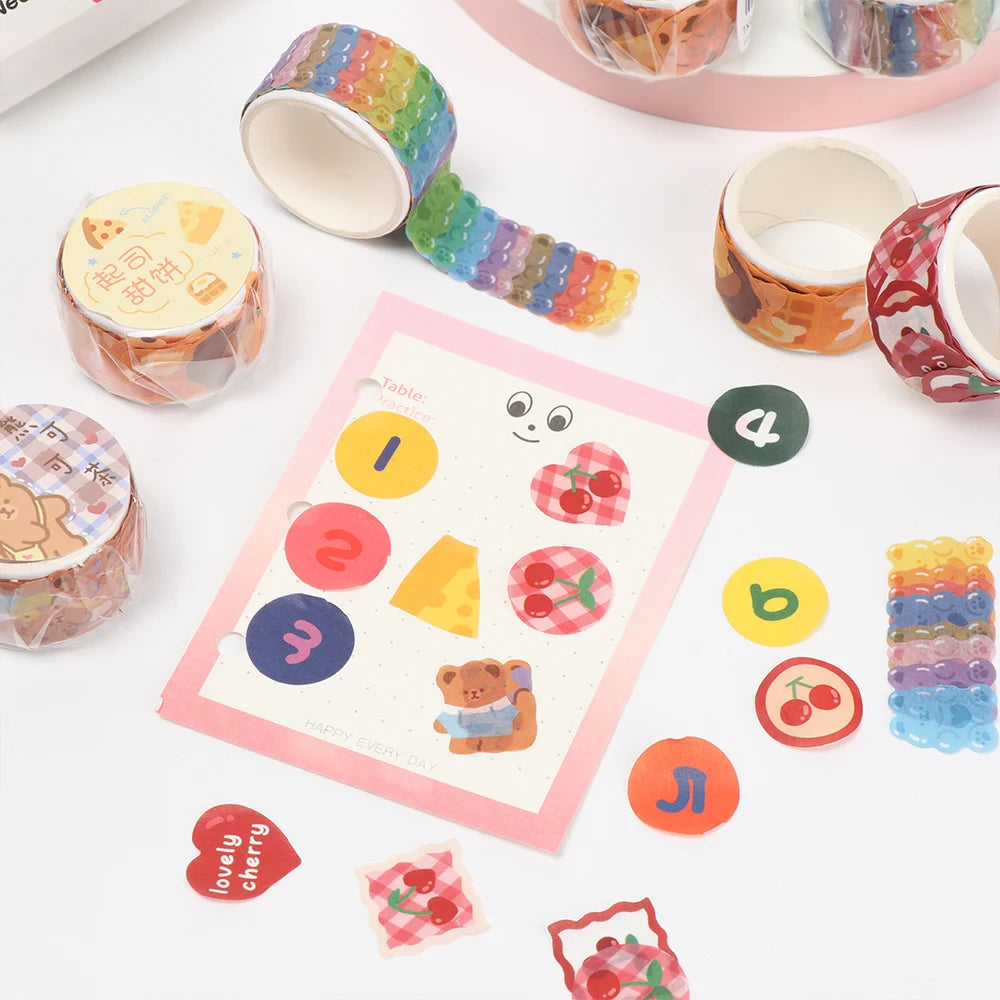 School Supplies DIY Stationery Washi Tape Sticky Paper Scrapbooking Sticker Diary Label