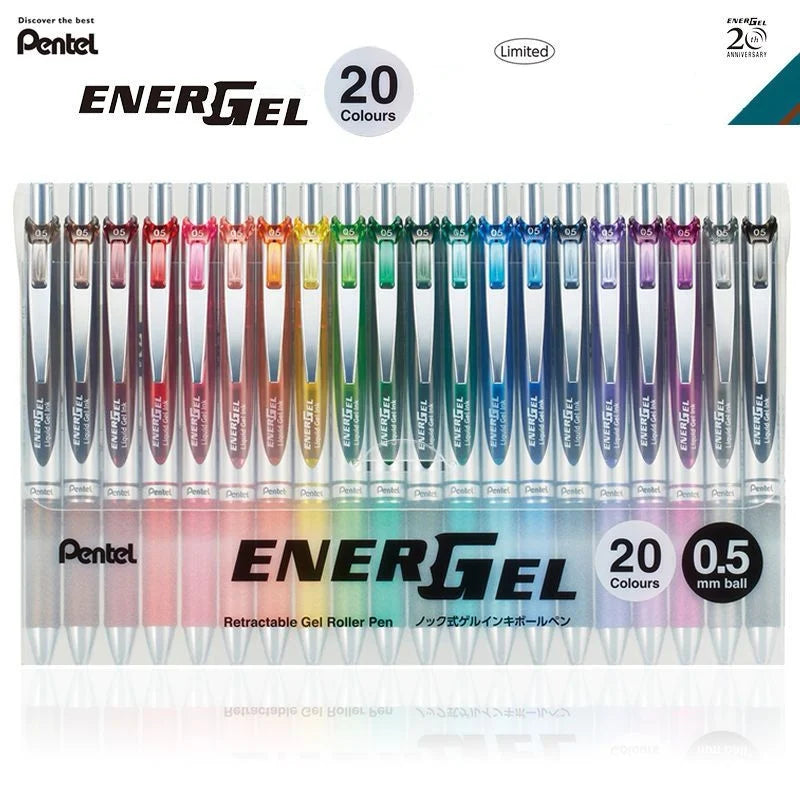Pentel BLN75 Gel Pen 20th Anniversary Smooth And Quick-drying Press Water Pen For Students With 0.5mm Japanese Stationery