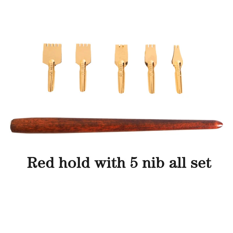 4/8/10/12/15mm Parallel Pen Wood Dip Pen Writing for Artistic Font Gothic Tibetan Gift Pen Caligraphy Pen School Art Supplies