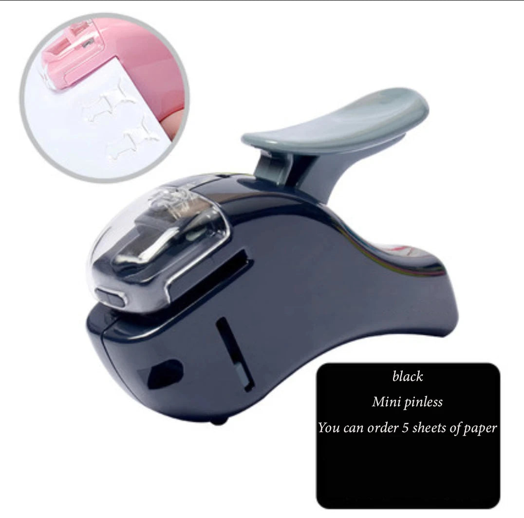 school supplies Stationery posters office supplies Non staple stapler embossing for students, labor-saving and portable useful