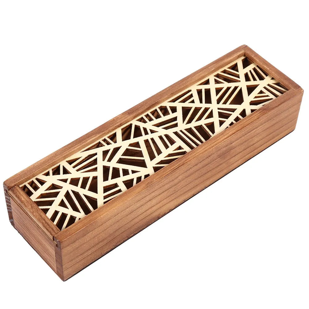 Stationery Box 4 Types Wooden Pencil Case Box Desktop Stationery Storage Organiser Student School Office Use Student Pencil Case