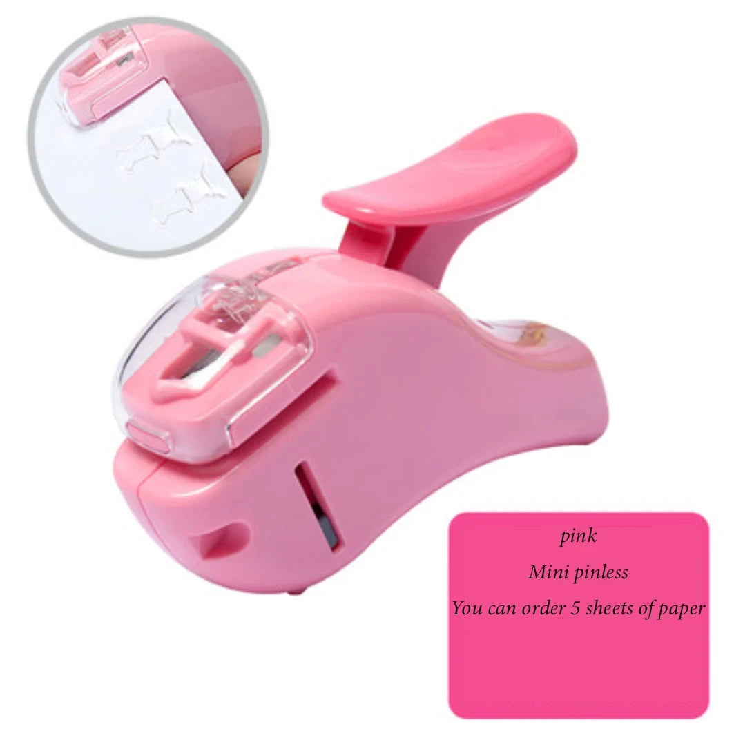 school supplies Stationery posters office supplies Non staple stapler embossing for students, labor-saving and portable useful