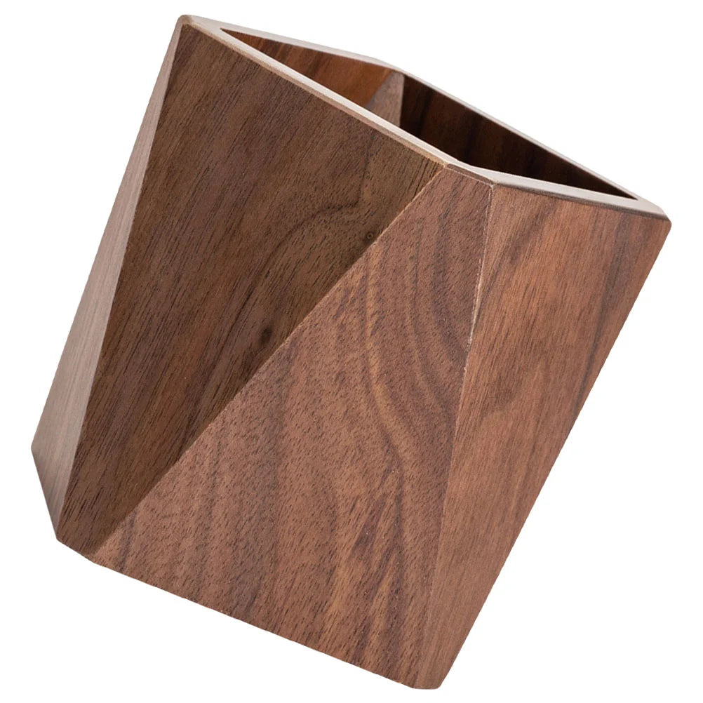 Pen Holder Office Container Stationery Storage Wooden Solid Walnut Tabletop Stationery Finishing Storage Office Pencil Stand