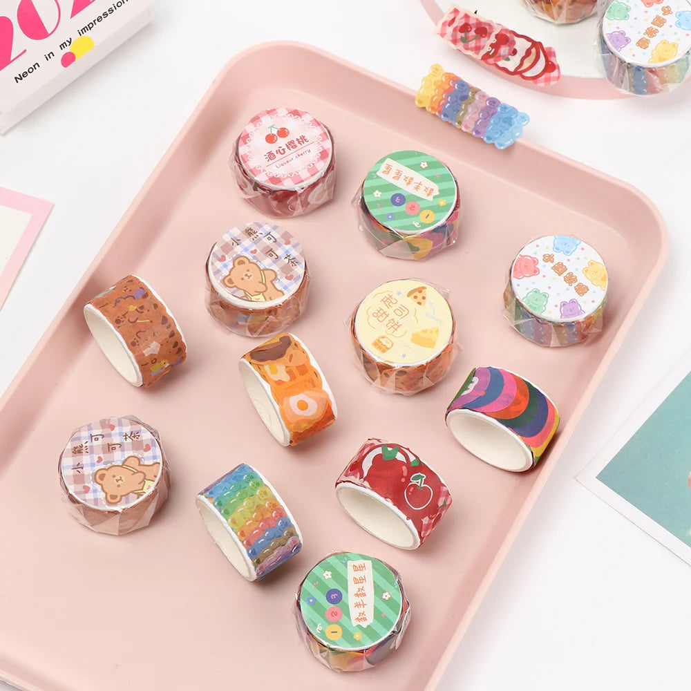 School Supplies DIY Stationery Washi Tape Sticky Paper Scrapbooking Sticker Diary Label