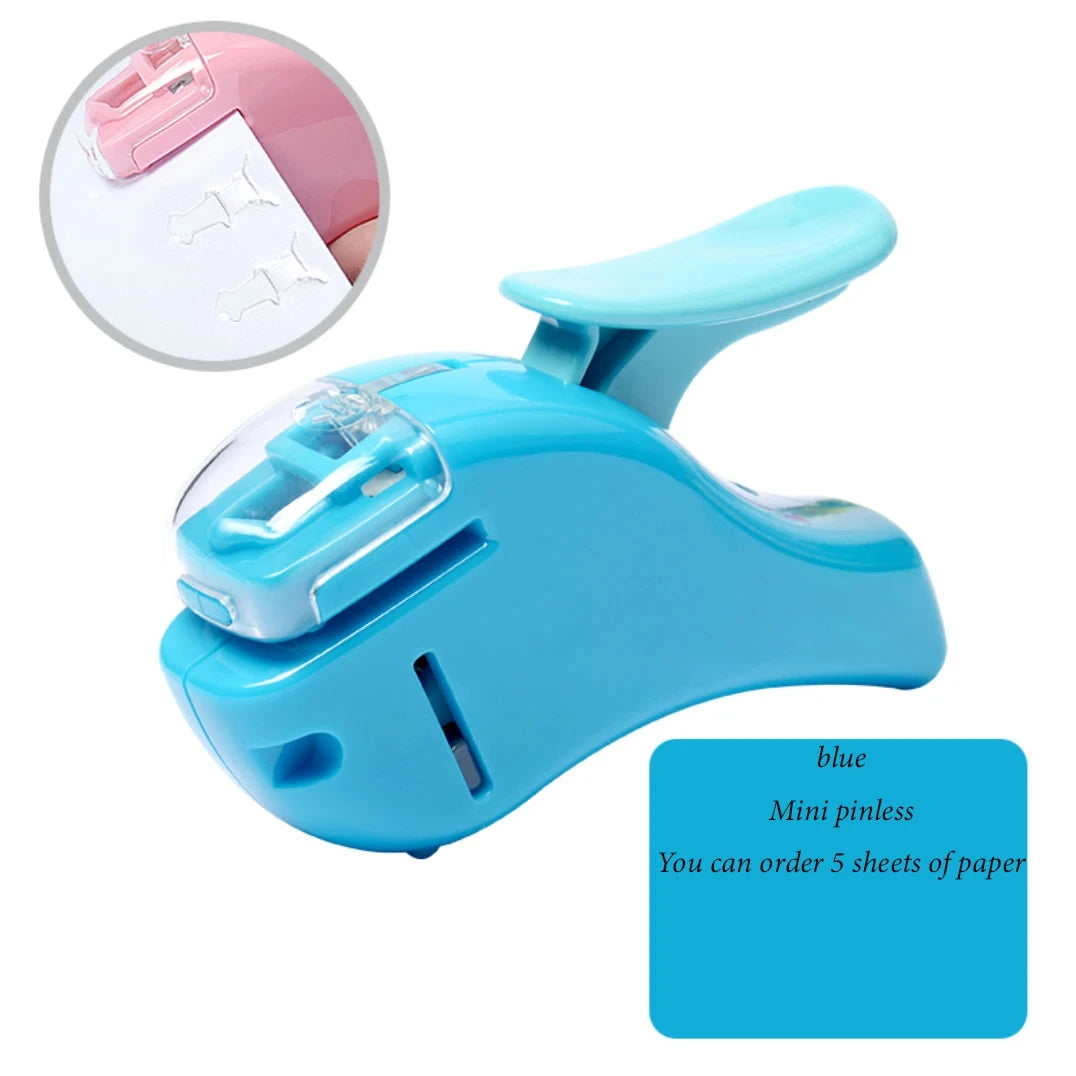 school supplies Stationery posters office supplies Non staple stapler embossing for students, labor-saving and portable useful