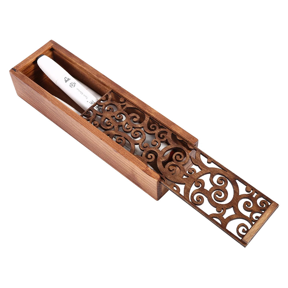 Stationery Box 4 Types Wooden Pencil Case Box Desktop Stationery Storage Organiser Student School Office Use Student Pencil Case