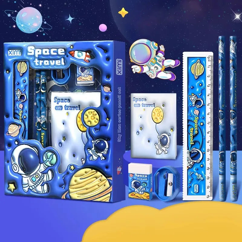 Stationery Sets for Students School Supplies Rulers Notebooks Pens Children Birthday Gifts Kids Learning Tools Creative Writing