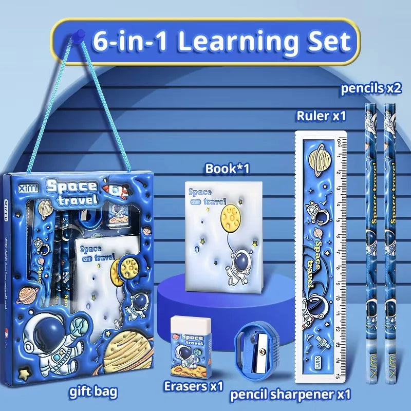 Stationery Sets for Students School Supplies Rulers Notebooks Pens Children Birthday Gifts Kids Learning Tools Creative Writing