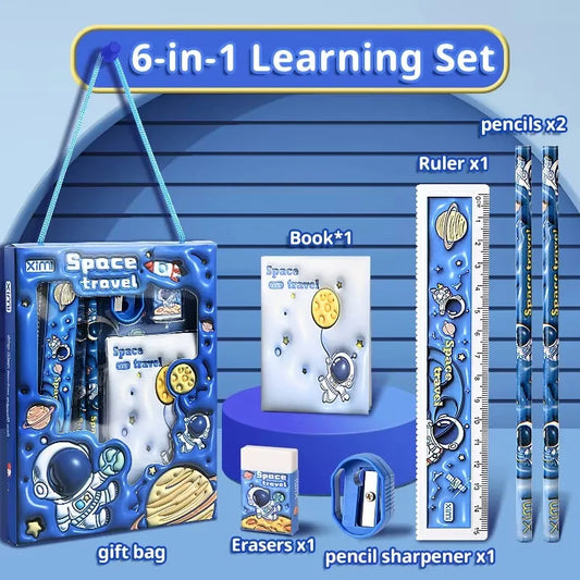 Stationery Sets for Students School Supplies Rulers Notebooks Pens Children Birthday Gifts Kids Learning Tools Creative Writing