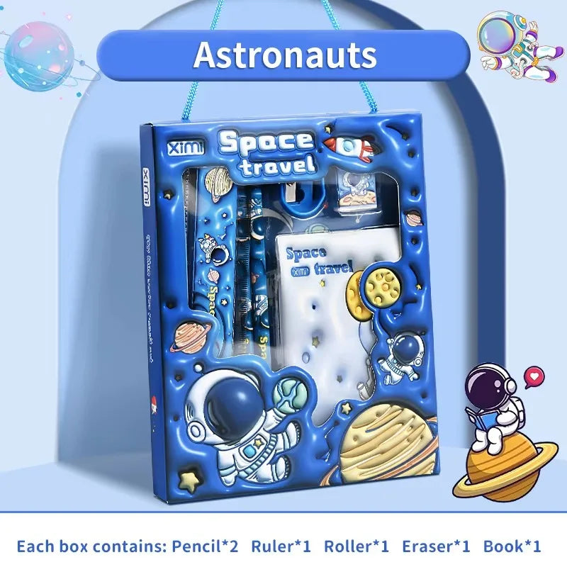 Stationery Sets for Students School Supplies Rulers Notebooks Pens Children Birthday Gifts Kids Learning Tools Creative Writing