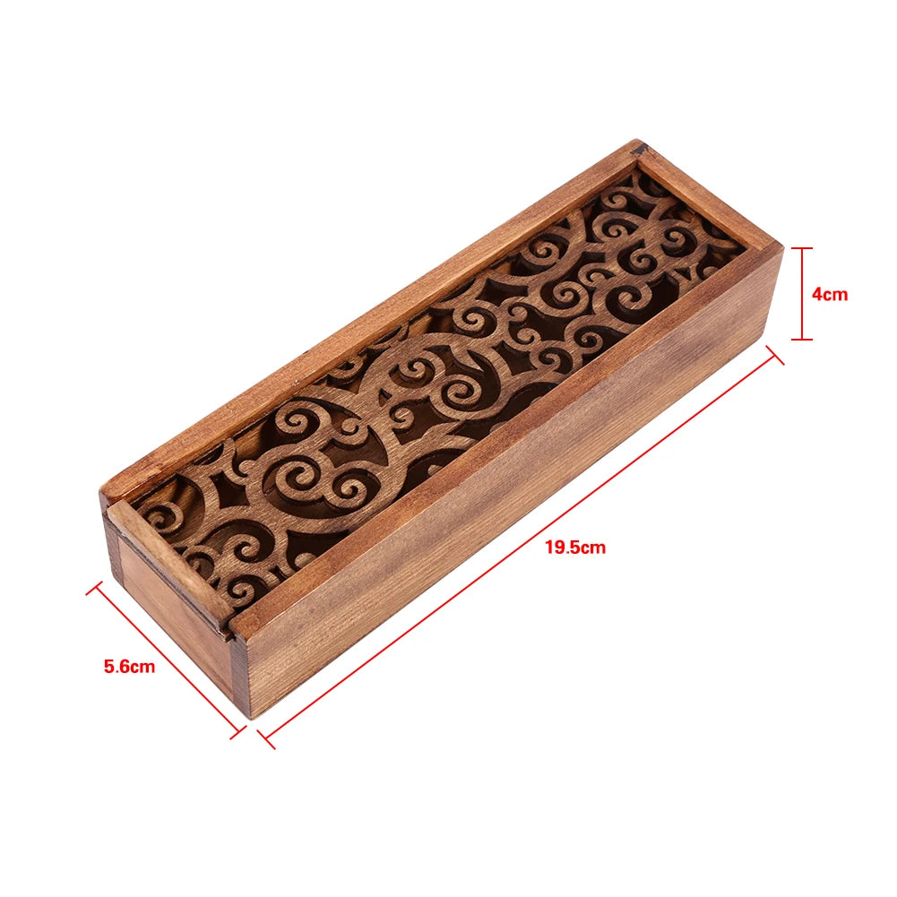 Stationery Box 4 Types Wooden Pencil Case Box Desktop Stationery Storage Organiser Student School Office Use Student Pencil Case